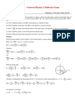 PHYS 101 - General Physics I Midterm Exam: Duration: 120 Minutes Saturday, 22 October 2022 09:30