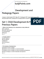 35 Sets Child Development and Pedagogy Papers