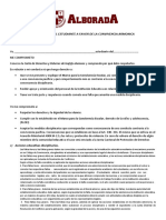 Compromiso de La o El Alumno A Favor de La Convivencia Armonica 2022-2023