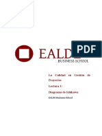 La Calidad en Gestión de Proyectos Lectura 1: Diagrama de Ishikawa