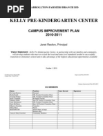 2010-2011 Campus Improvement Plan - Kelly Pre-K