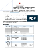 Counseling Schedule TIET