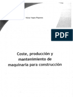 Coste, Producción y Mantenimiento de Maquinaria para Construcción