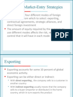 Alternative Market-Entry Strategies