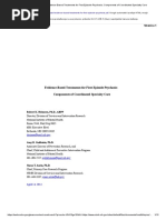 Evidence-Based Treatments For First Episode Psychosis - Components of Coordinated Specialty Care