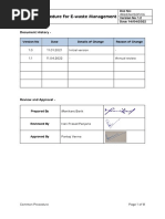 Procedure For E-Waste Management