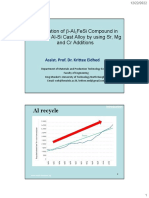 Modification of b-Al5FeSi Compound in Recycled Al-Si Cast Alloy by Using SR, MG and CR Additions