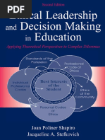 Joan Poliner Shapiro - Jacqueline A. Stefkovich, Joan Poliner Shapiro, Jacqueline A. Stefk - Ethical Leadership and Decision Making in Education - Applying Theoretical Perspectives To Complex Dilemmas