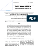 97-108. Andi Bayu S, Sumoharjo, M. Ma'ruf. Daya Dukung Sistem Akuaponik Untuk Pembesaran Ikan Nila (Oreochromis Niloticus) Skala Komersial