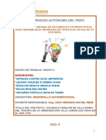 Esquema Del Proyecto de Mejora de Desarrollo Socioemocional 2022 I Grupo 6 Avance Ok 08092022