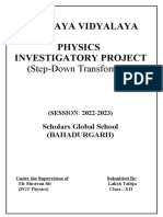 PHYSICS INVESTIGATORY PROJECT Step Down