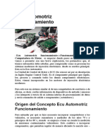 Ecu Automotriz Funcionamiento