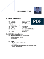 Curriculum Vitae - Jacinto Pariona Joel