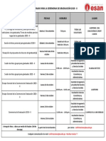 Cronograma de Actividades para Graduados Ceremonia de Graduacion 2019 II