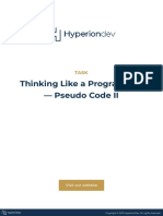 SE T02 - Pseudo Code II