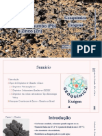 Seminário Geoquímica Sobre Depósito Chumbo (PB) e Zinco