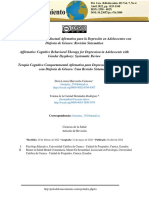 Terapia Cognitivo Conductual Afirmativa para La Depresión en Adolescentes Con Disforia de Genero - 2022