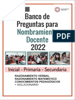 Banco de Preguntas para Nombramiento Docente 2022