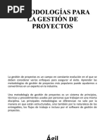 Metodologías para La Gestión de Proyectos