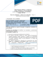 Guía de Actividades y Rubrica de Evaluación - Unidad 2 - Fase 3 - Identificación de Oportunidades