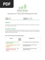 Activity Template - Risk Management Plan