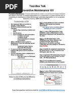 Tool Box Talk - Preventive Maintenance 101