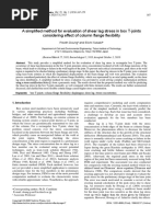 A Simplified Method For Evaluation of Shear Lag Stress in Box T Joints Considering Effect of Column Flange Flexibility