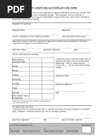 Overtime Authorization Form Sample