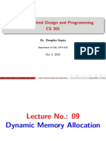 Object Oriented Design and Programming CS 201: Dr. Deepika Gupta