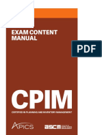 Exam Content Manual