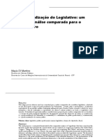 A Profissionalização Do Legislativo - Um Modelo de Análise Comparada para o Caso Brasileiro