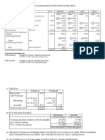 Allocation and Apportionment and Job and Batch Costing Worked Example Question 2