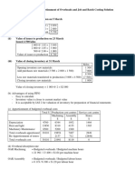 Allocation and Apportionment and Job and Batch Costing Worked Example Question 20