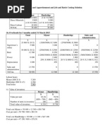 Allocation and Apportionment and Job and Batch Costing Worked Example Question 5