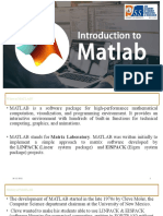 Introduction To Matlab