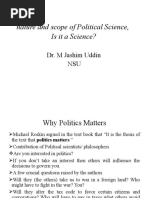 Lecture On Political SC, Nature and Scope