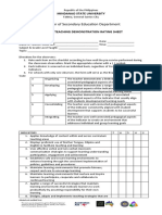 Teaching Demonstration Rating Sheet FINAL