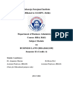 Business Law - Code - 108 - BBA (B & I) - Sem. II-1