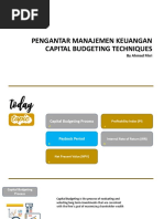 Manajemen Keuangan Lanjutan - Capital BUdgeting