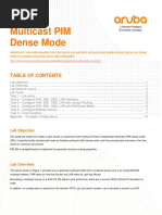 AOS-CX Simulator Lab - Multicast PIM Dense Mode Lab Guide