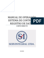 Manual de Operación Sistema de Control Corte Directo