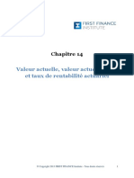 CH 14 Valeur Actuelle Valeur Actuelle Nette Et Taux de Rentabilite Actuariel