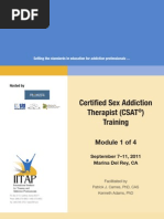 The Sexual Recovery Institute and IITAP Certified Sex Addiction Therapist Training Manual Training Manual-Sept 7-11