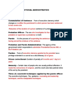 Crim 501 Correctional Administration Terminologies