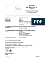 MSDS Métabisulfite de Soude