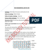 Cell Fundamental Unit of Life