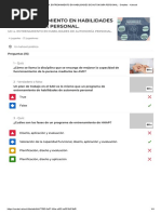 Ud 4. Entrenamiento en Habilidades de Autonomía Personal. - Cuestionario