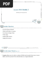 Access 2016 Module 2 PPT Presentation