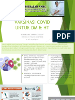 Vaksinasi Covid Untuk DM & HT