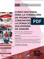 Curso Promotores de La Donacion Voluntaria de Sangre